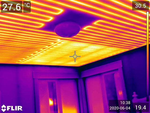 Plafond radiant à l’électricité (pellicule dans la finition)
